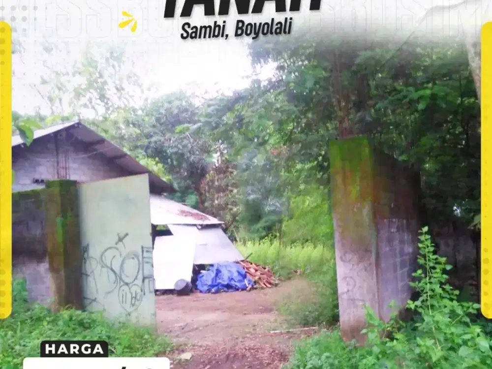 Dijual Tanah di sambi Boyolali Harga Murah