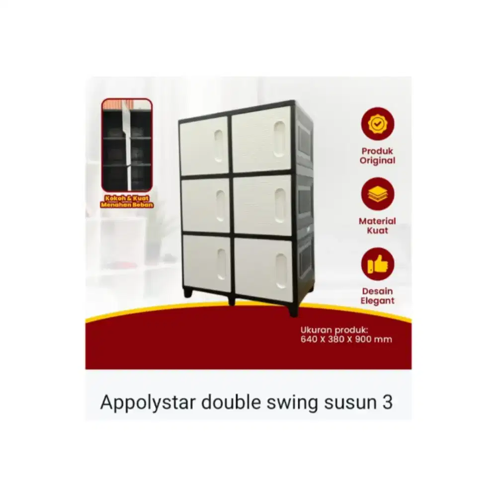 Lemari Susun tiga