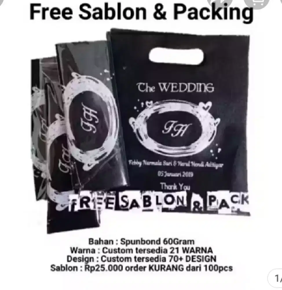 Tas spunbond berbagai ukuran