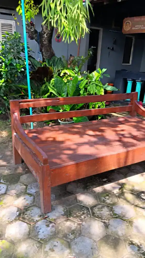 Jual Murah Bale Bale atau Resban Bangku Full Jati Lawas Kuno Jadul