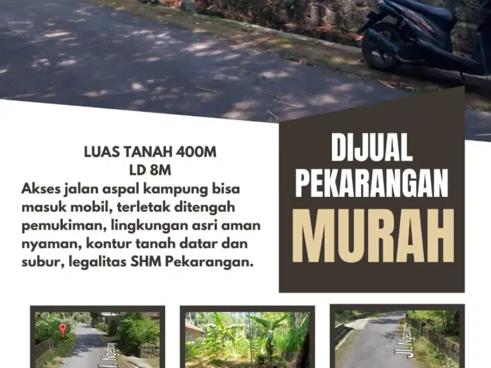 TANAH PEKARANGAN MURAH DI TENGAH PEMUKIMAN LOGEDE, KARANGNONGKO