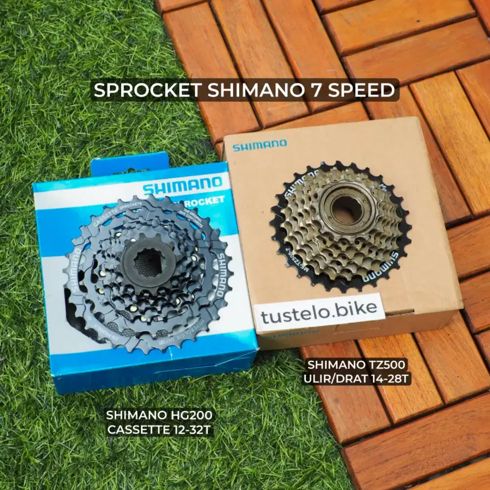 Sprocket Shimano 7s HG200 Cassette 12-32T Sproket TZ500 Ulir 14-28T