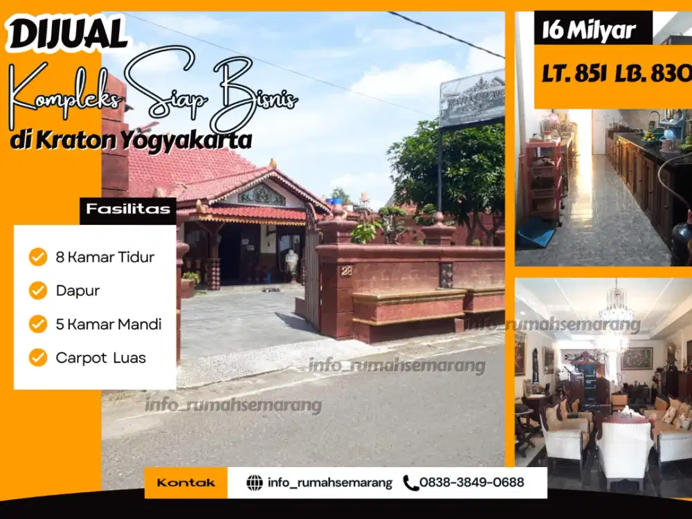 Kompleks Siap Bisnis di Kraton Yogyakarta – 4 Ruko + Rumah Besar, Lokasi Emas, Potensi Passive Income Tinggi!