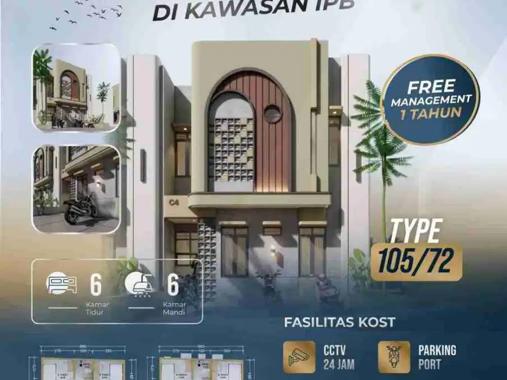 RUKOST 6 KAMAR FULL FURNISH DEKAT RING IPB, BOGOR