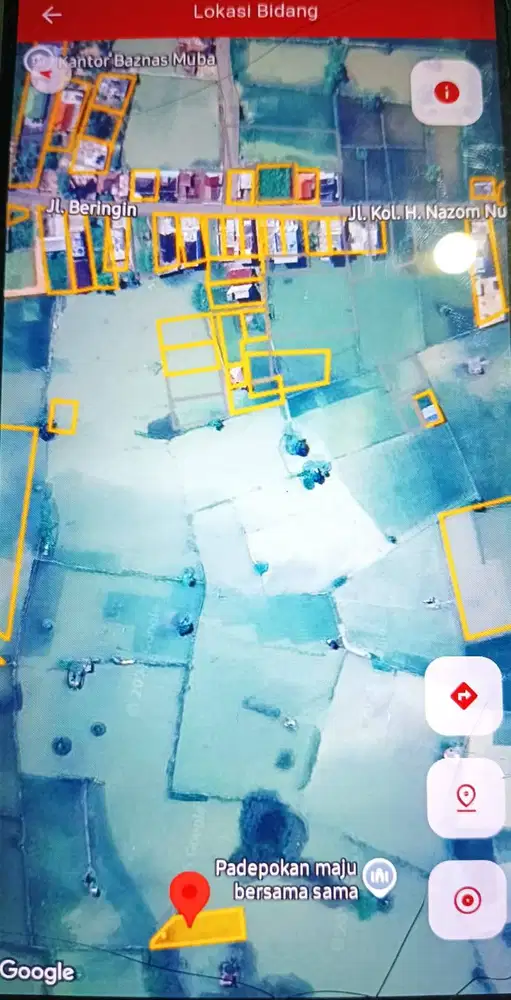 Dijual Tanah Sawah/untuk Investasi Lokasi Strategis Tengah Kota Sekayu