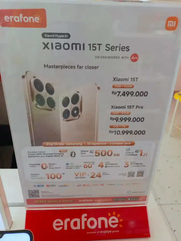 Cash Credit Xioami 15t dan 15t pro tanpa DP