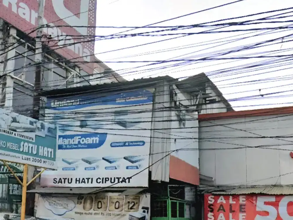 Ruko Dan Gudang Luas Di Pinggir Jalan Raya Ciputat