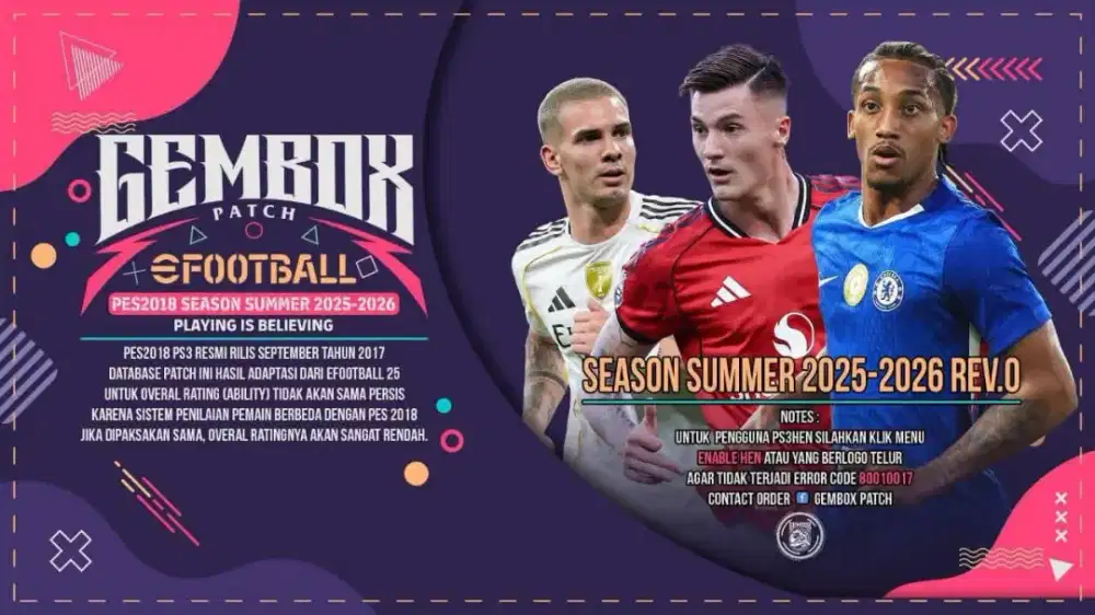 Pes 2026 summer Gembox ps3 terbaru