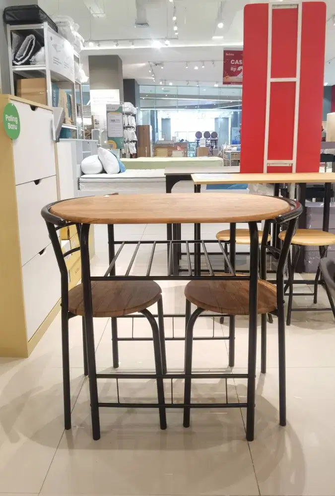meja makan minimalis set 2 kursi