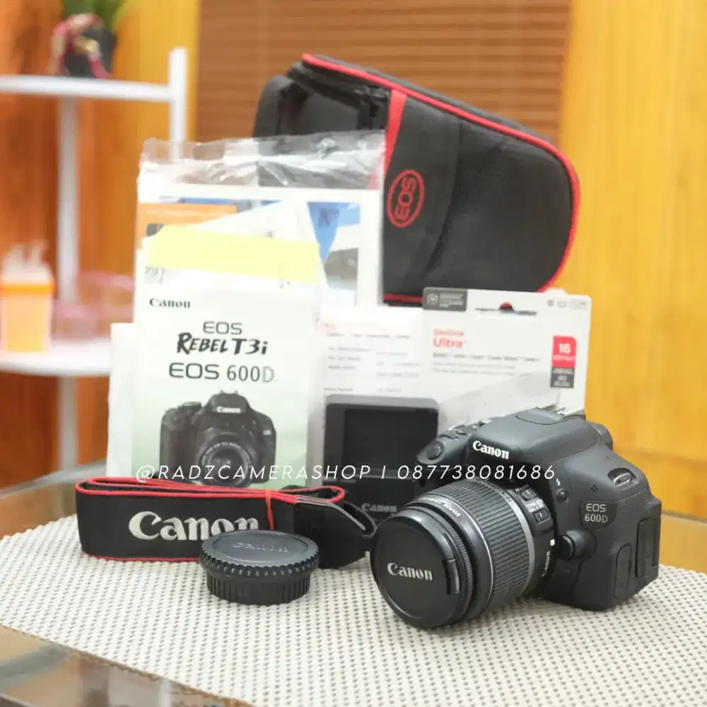 Canon 600D Kit 18-55 IS Fullset SC Minim