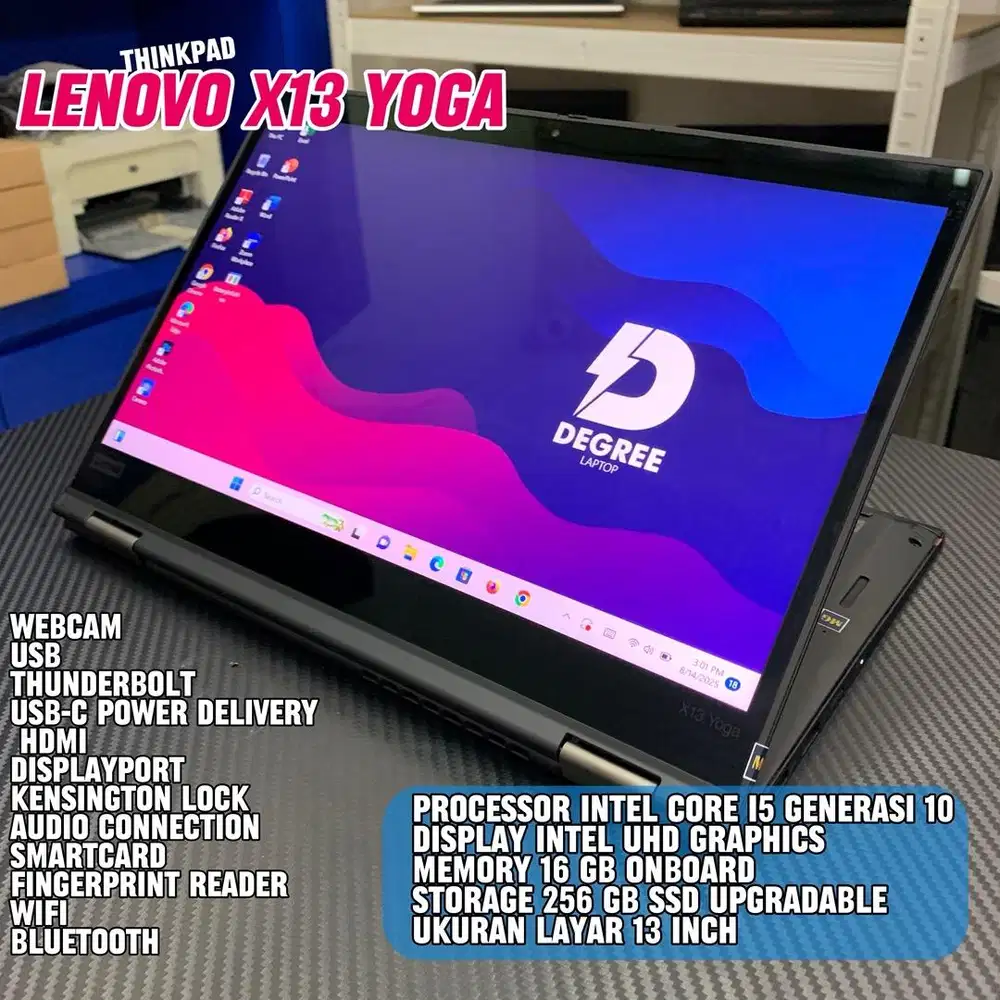 Laptop 2-in-1 Lenovo Thinkpad X13 Yoga i5 Gen 10 Ram 16 GB Ssd 256 GB