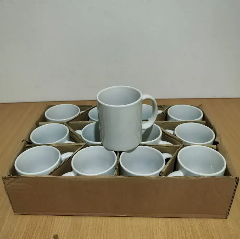Mug keramik putih polos