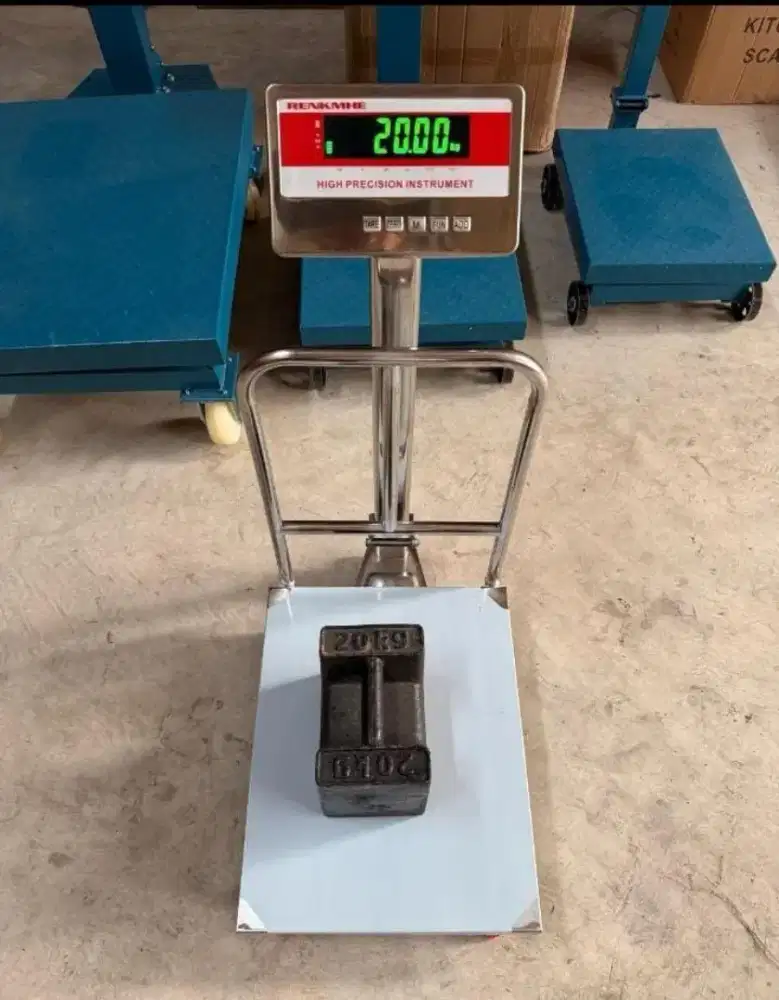 Timbangan digital 200kg lipat Full stainless