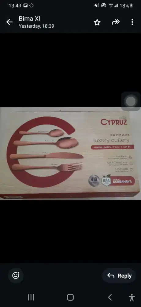 Satu set alat makan sypruz