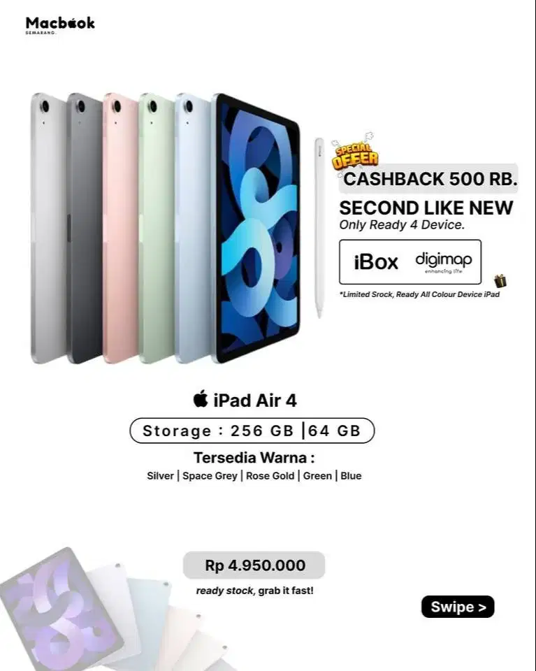 iPad Air 4 Storage 64 Gb