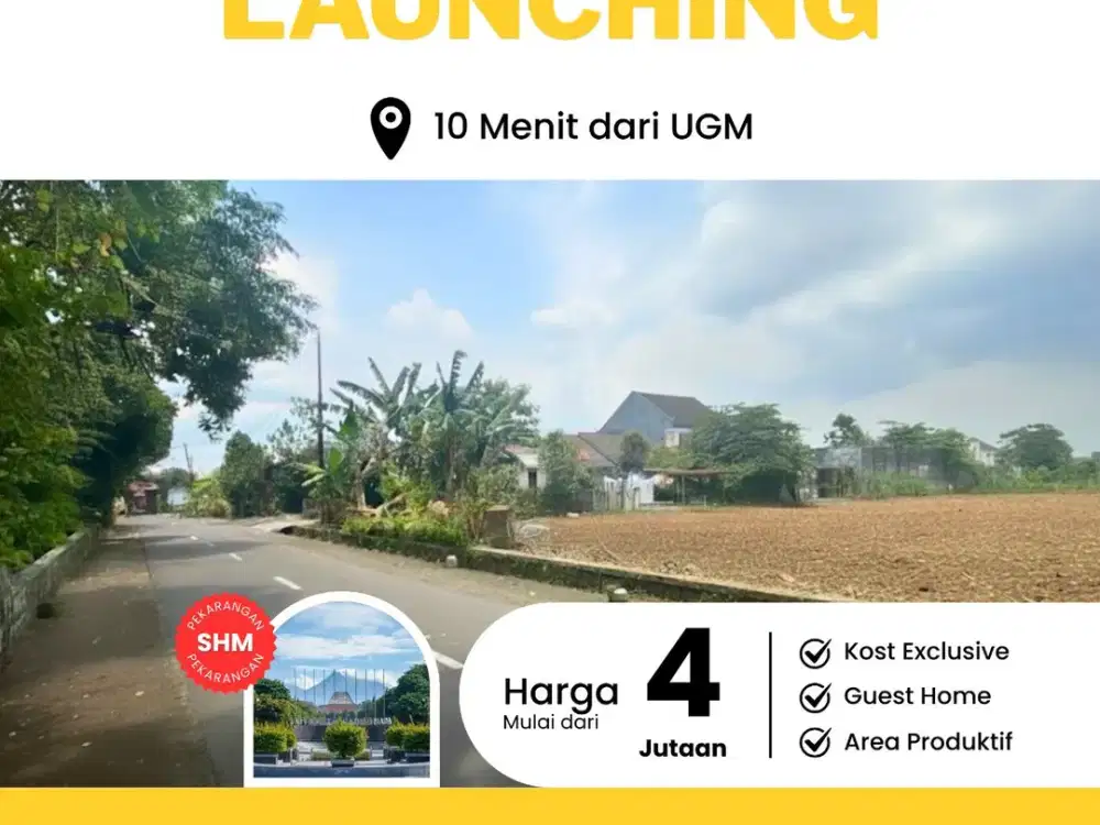 Tanah Jogja Jalan Kaliurang Km.8, 10 Menit Kampus UGM