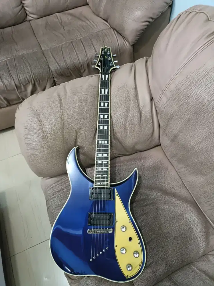 Gitar samick JTR rose Anne warna biru