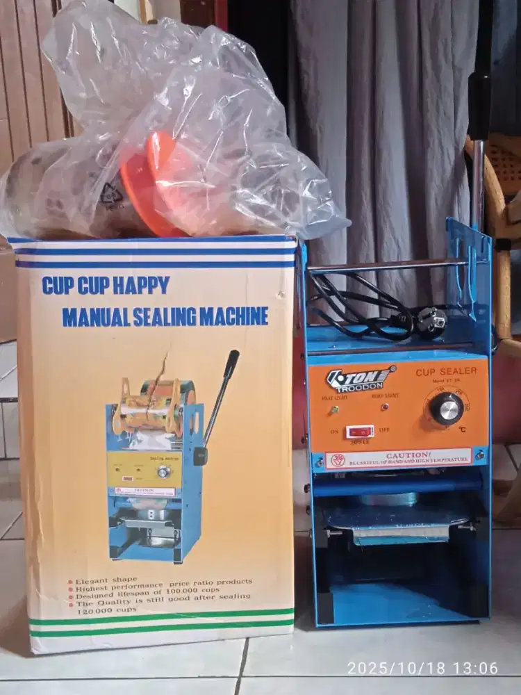 Mesin Cup Sealer Baru Siap Usaha Minuman, Hasil Segel Rapi&Profesional