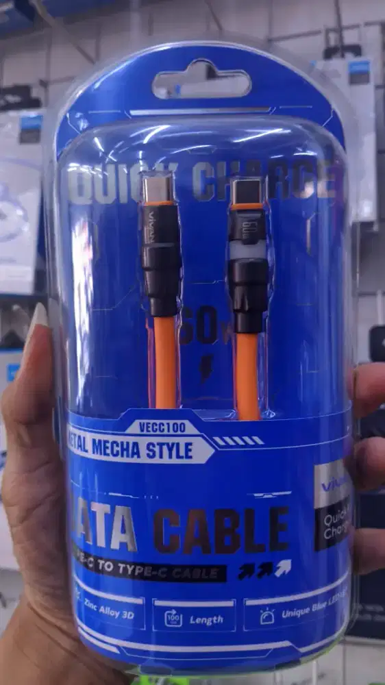 KABEL DATA TYPE-C TO TYPE-C VIVAN VECC100