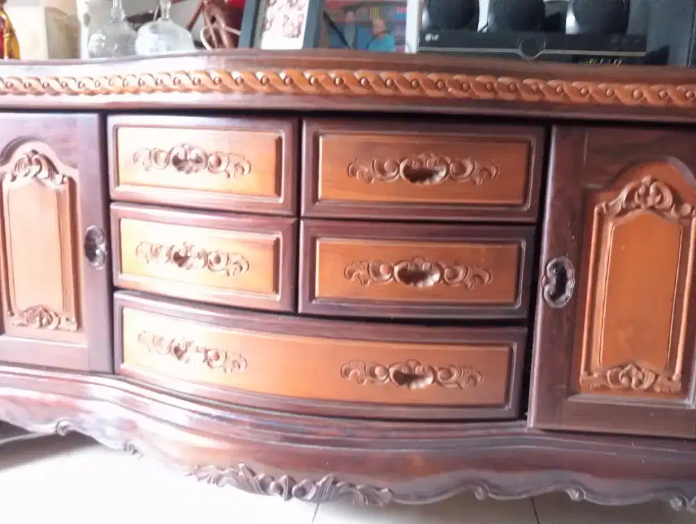 Jual bufet asli kayu jati