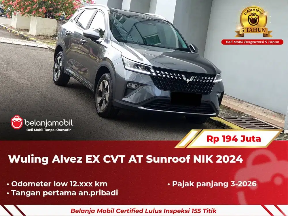 [ GARANSI 5TH ] Wuling Alvez EX CVT AT Sunroof 2024/2025