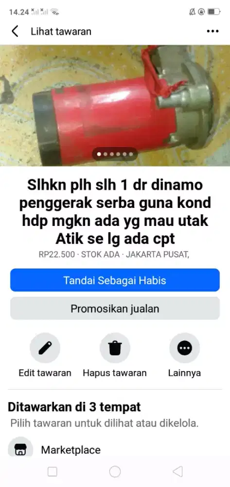 Slhkn plh slh 1 dr mesin dinamo penggerak serba guna kond hdp murah sj