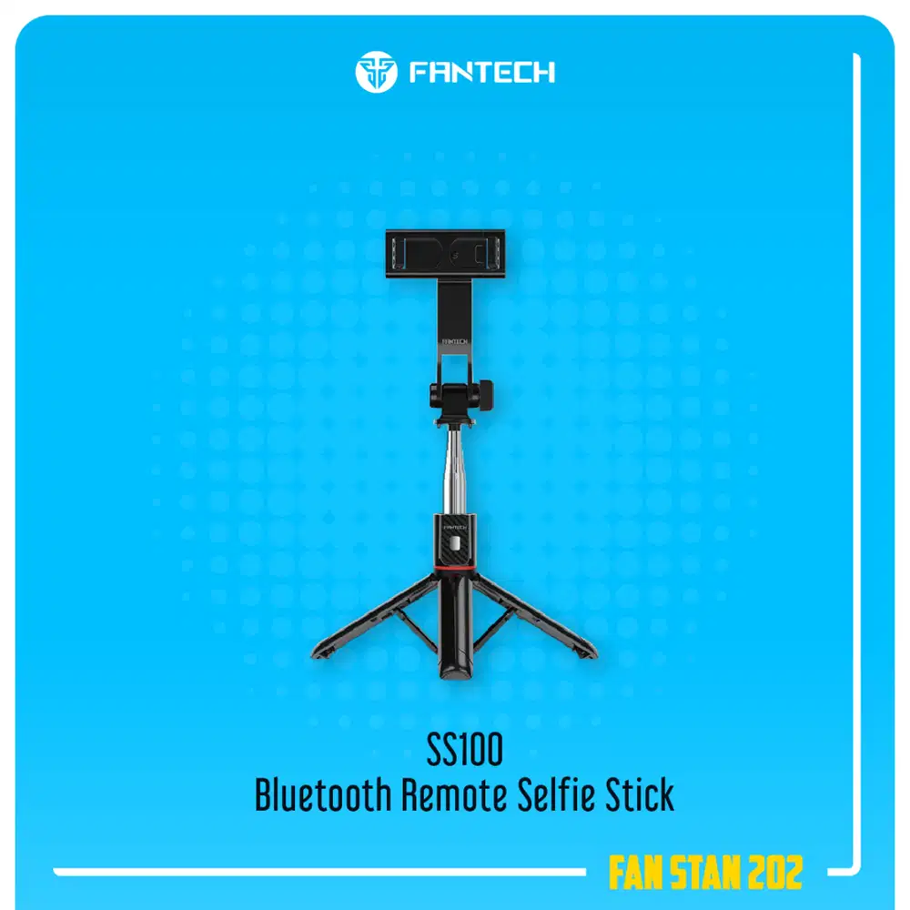 Tongsis Fantech SS100 Bluetooth Remote Adjustable Selfie Stick Tripod