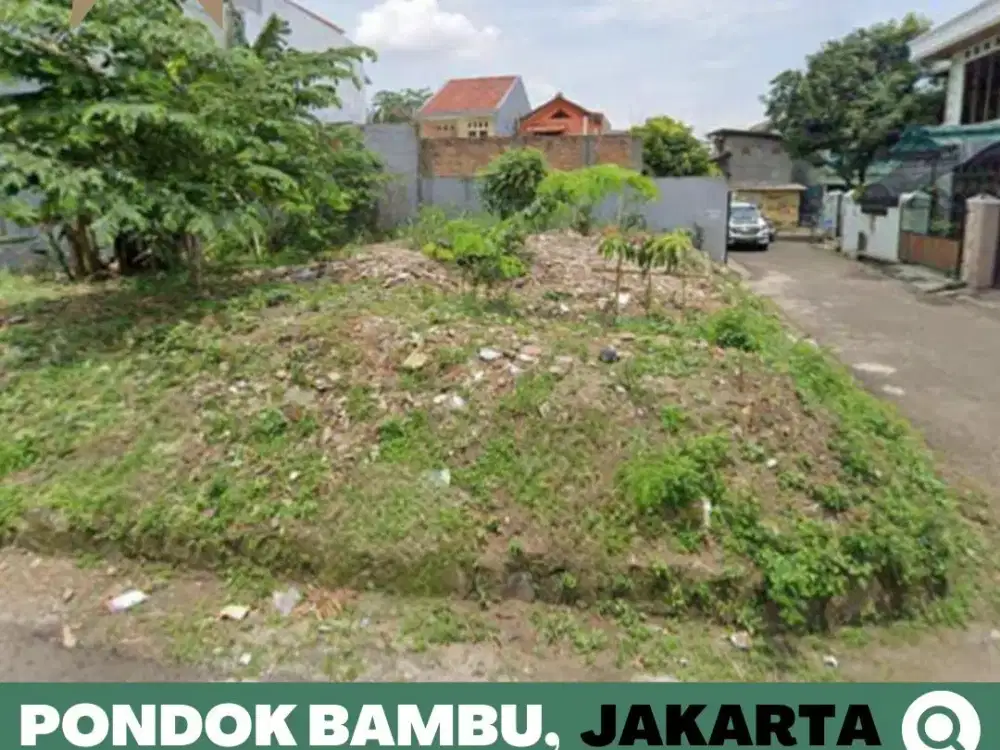 Tanah dijual Murah Hook, Siap Bangun, Pondok Bambu, Jakarta Timur dekat Tol Becakayu