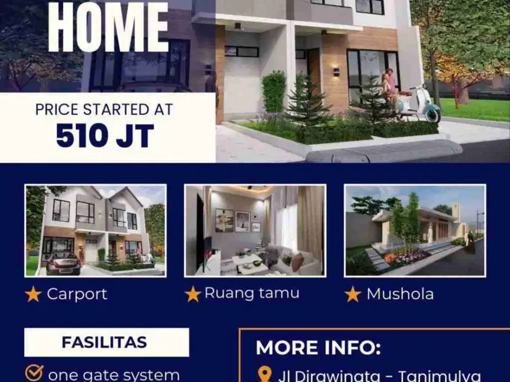 dijual rumah 2 lantai scandinavian promo harga 500 jtaan bisa kpr