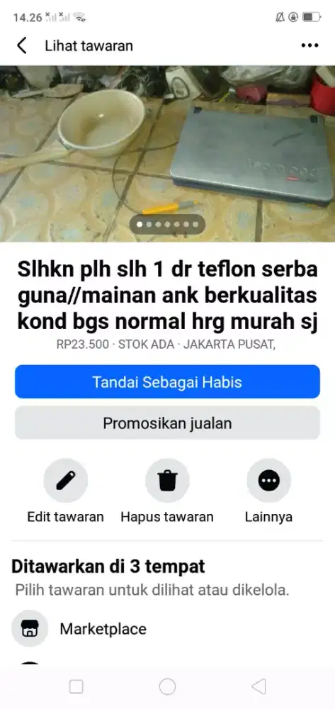Slhkn plh slh 1 dr teflon berkualitas atau sblh nya hrg murah sj cpt