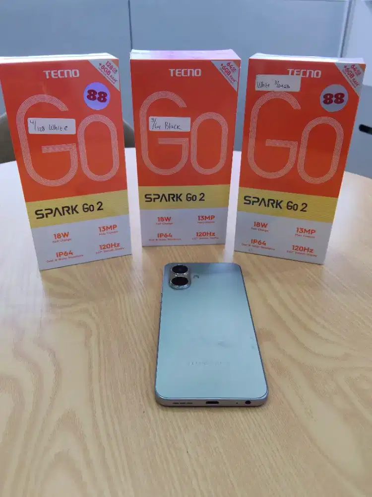 TECNO Spark GO 2 3GB/64GB , 4GB/64GB , 4GB/128GB Garansi Resmi