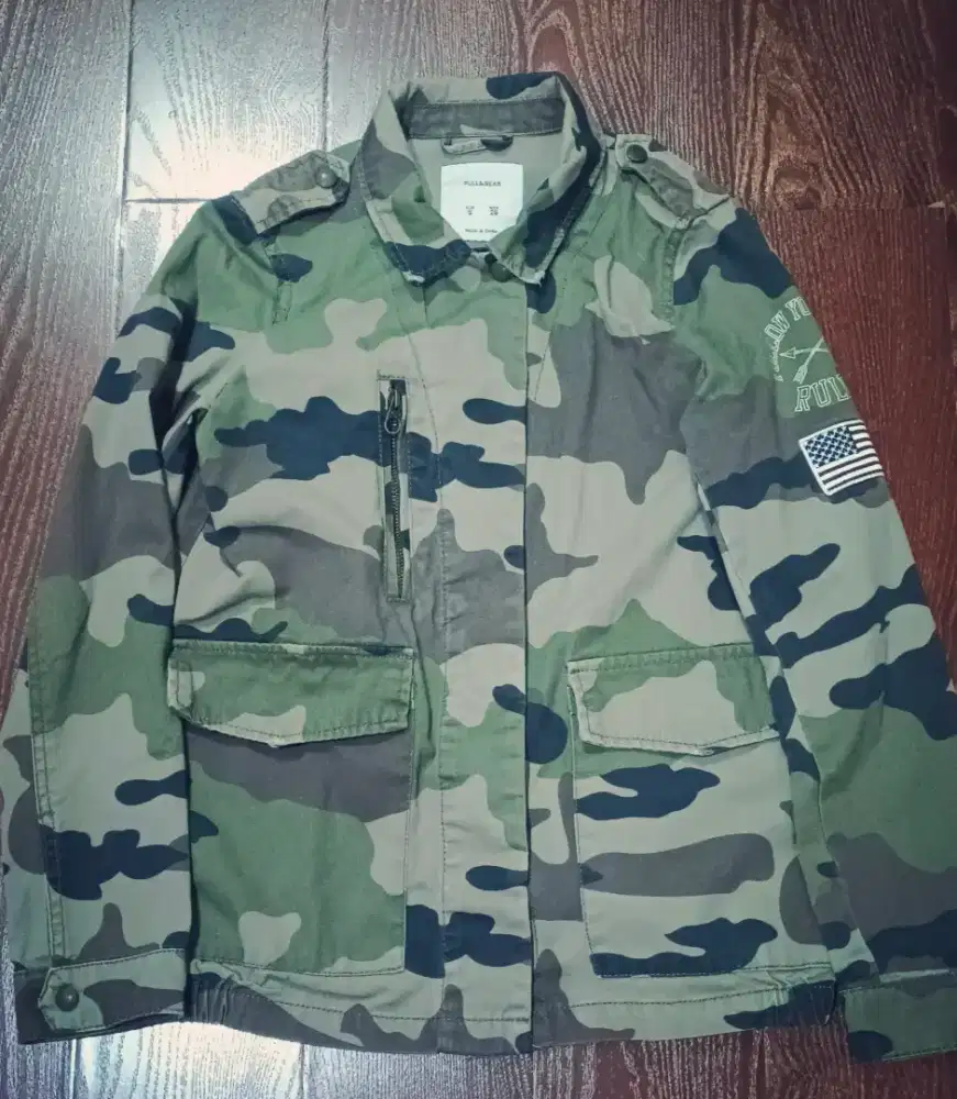 Jaket Army Pull & Bear Original