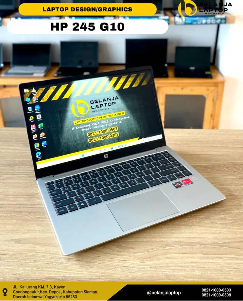 HP 245 G10/Ryzen 5 7530U/8GB/512GB/GARANSI RESMI ON!!