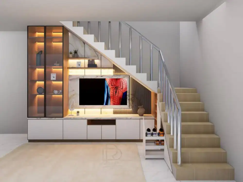 Backdrop tv / lemari tv