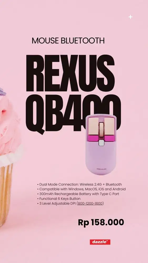 Mouse wireless REXUS QB400