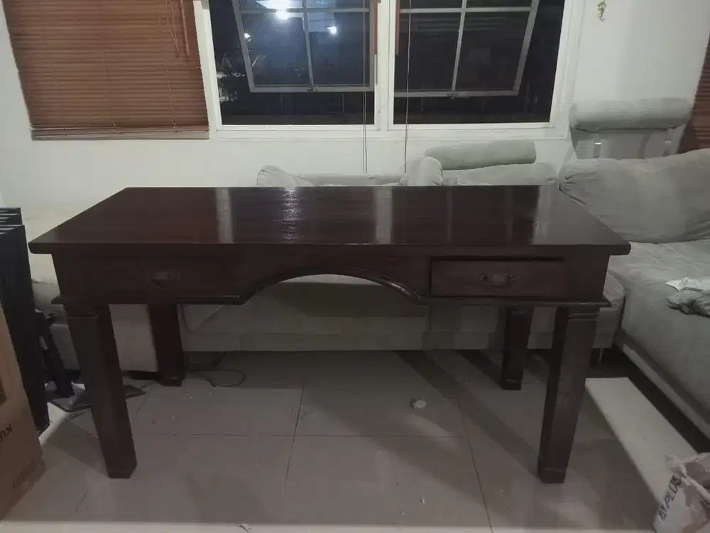 Meja console kayu