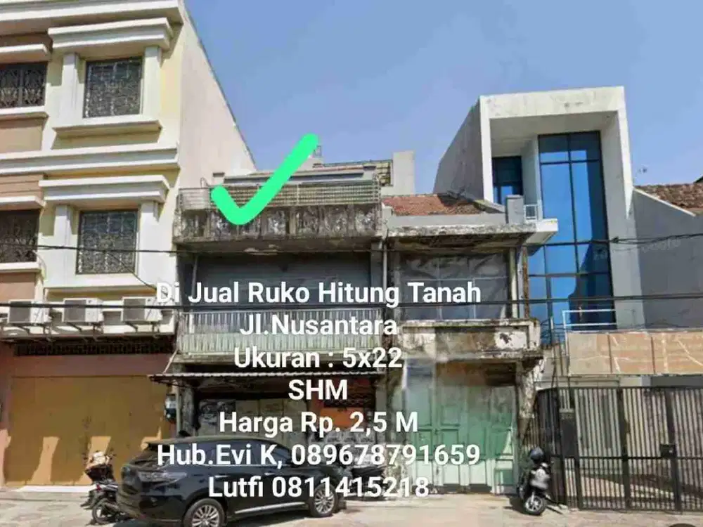 Di Jual Ruko Tua, Hitung Tanah, jl. Nusantara, Makassar