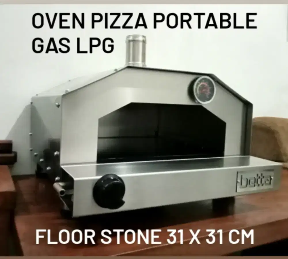 Oven Pizza Portable Gas LPG Floor Stone 31x31cm