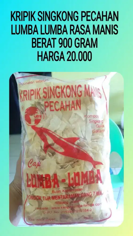 Kripik singkong lumba lumba