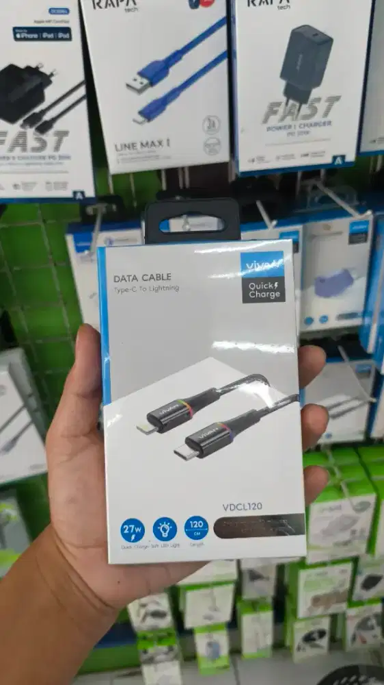 KABEL DATA TYPE C TO LIGHTNING 27W VIVAN VDCL120