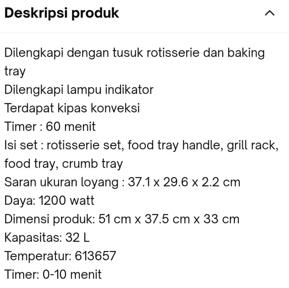 Jual Oven/Pemanggang Merk Kris 32 Liter