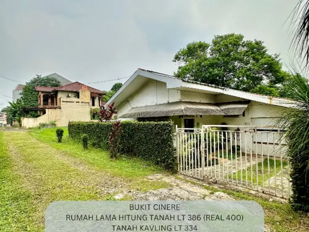 rumah lama hitung tanah jual harga murah di bukit cinere shm