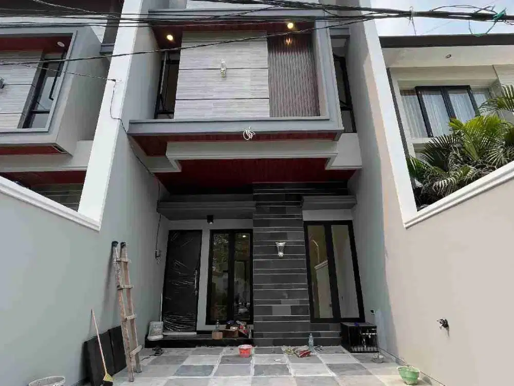 Dijual Rumah Baru Gress Manyar Jaya Minimalis 2 Lantai Lokasi Bagus Terdepan Row Jalan 4 Mobil One Gate sistem