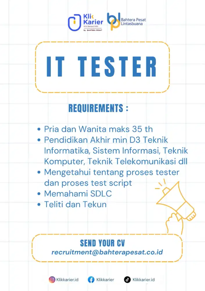IT TESTER / QUALITY ASSURANCE