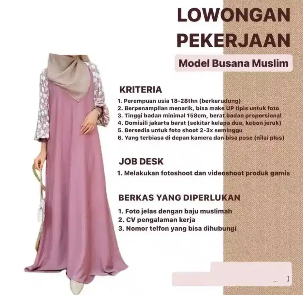 Model gamis muslimah FREELANCER