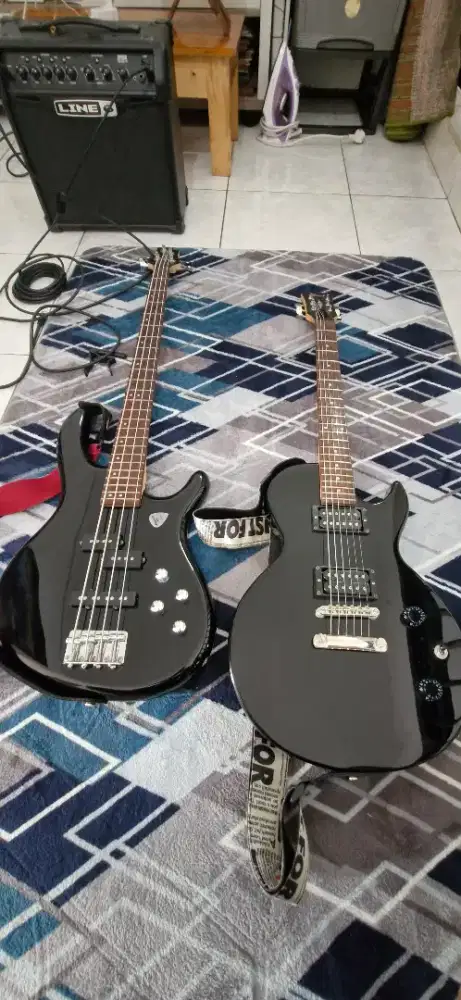 Gitas dan Bass Merk Cort dan Line6