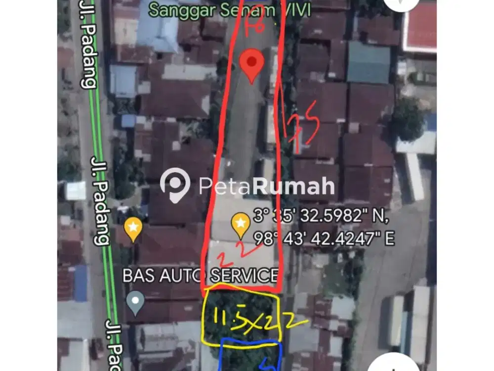 DIJUAL TANAH JALAN PERTIWI - TEMBUNG (VERA)