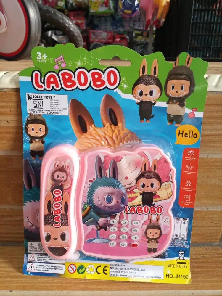 mainan anak telepon labubu baterai