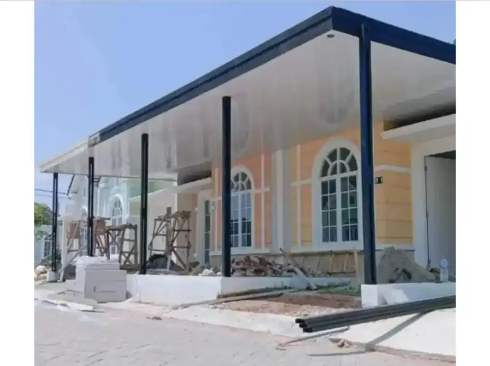 Kanopi baja ringan terpasang rapi dan bersih