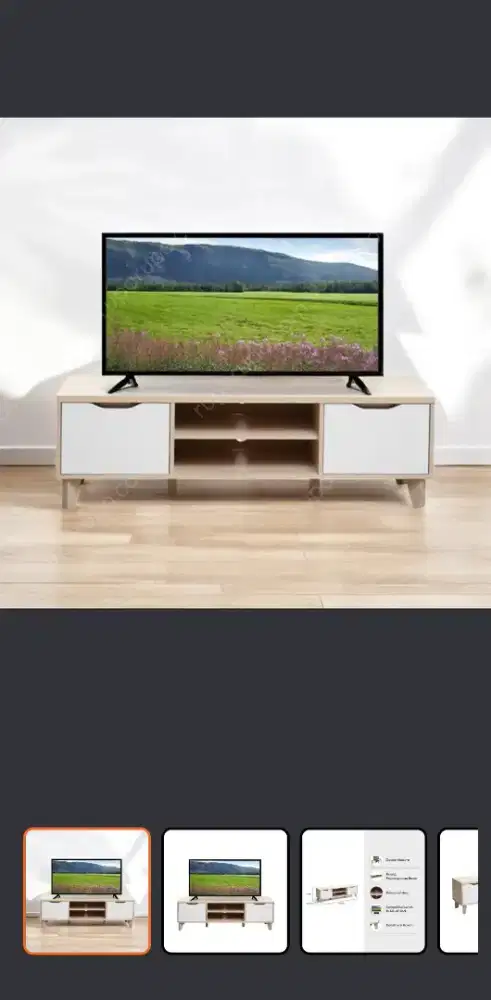 Informa Nordic Rak TV - Putih/Oak